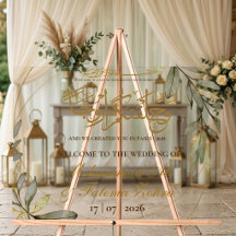Gold Leaves Elegance Muslim Wedding welcome