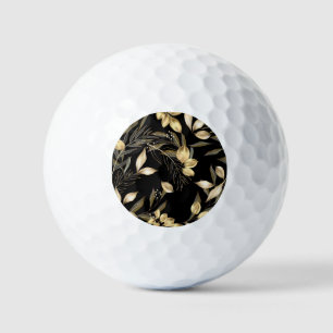 Gold Leaves: Exotic Botanical Seamless Golf Balls