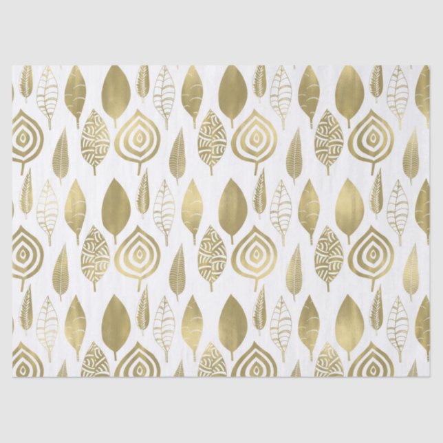 Gold Leaves Tissue Paper (Front)