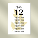 Gold Leaves Wedding Table Number Seating Chart<br><div class="desc">Gold Leaves Wedding Table Number Seating Chart.</div>