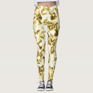Gold Leggings Gold Stylish Pattern Leggings 