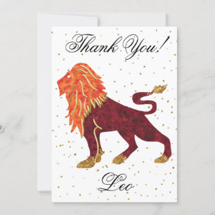 Gold Leo 1st Birthday & Big Photo Thank You