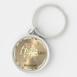 Gold Leo the Lion - Zodiac Sign Key Ring