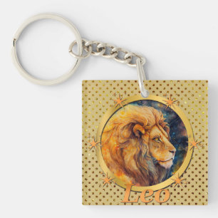 Gold Leo Zodiac Horoscope A Motivational Inspiring Key Ring