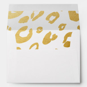 Gold LEOPARD Cheetah Print Invitation Envelope