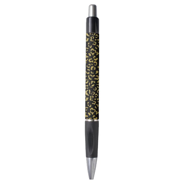 Gold Leopard, Gold Glitter, Leopard Pattern (Front Vertical)