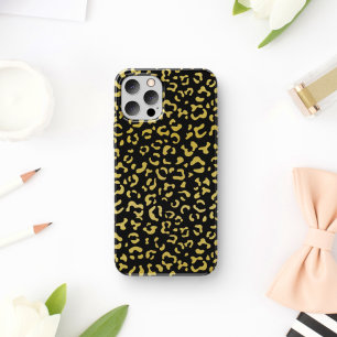 Gold Leopard, Gold Glitter, Leopard Pattern iPhone 11 Case