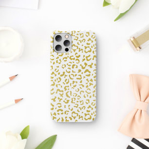 Gold Leopard, Gold Glitter, Leopard Print iPhone 11 Case