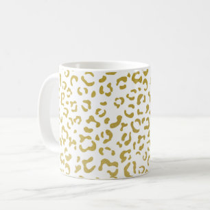 Gold Leopard, Gold Glitter, Leopard Print Coffee Mug