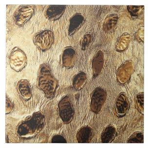 Gold Leopard Metallic Animal Spots Tile