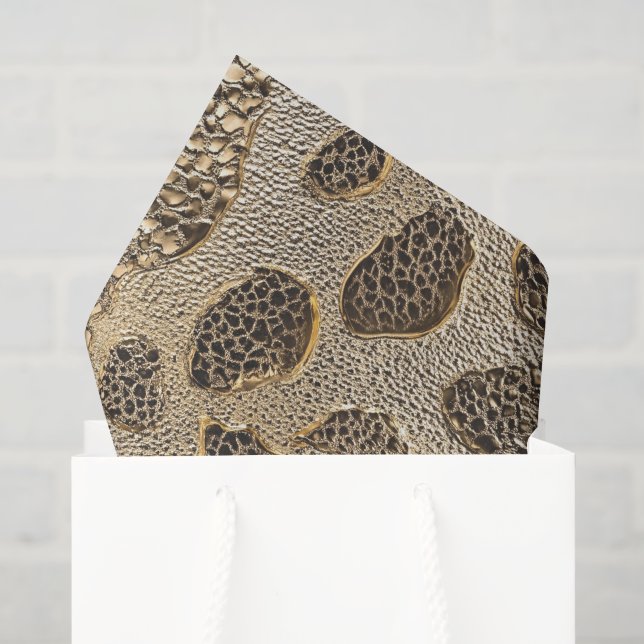 Gold Leopard Metallic Spots Tissue Paper (Gift Bag)