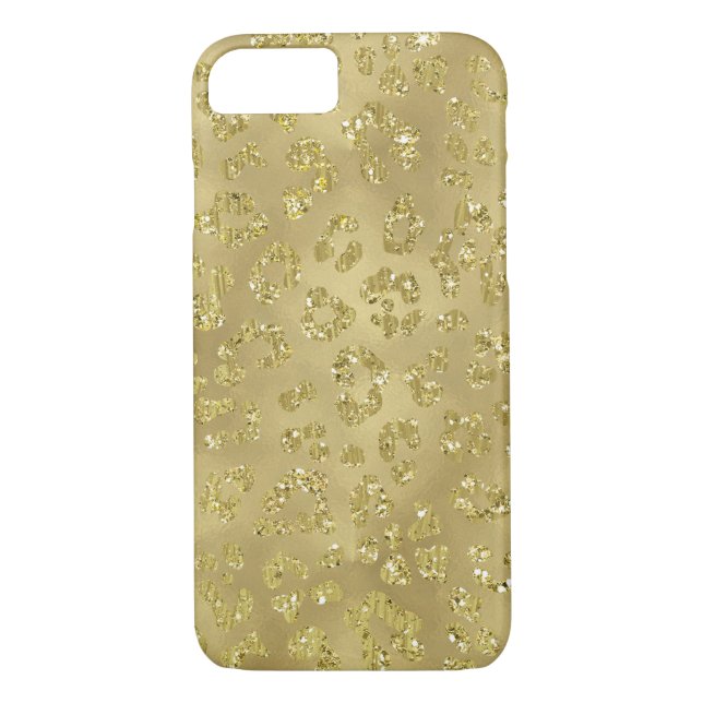 Gold Leopard Print Case-Mate iPhone Case (Back)