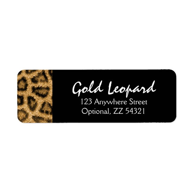 Gold Leopard Print Trendy Fur Pattern Wild Animal (Front)