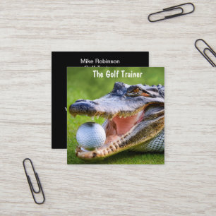 Gold Lessons Training Professional Square Business Card