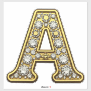 Gold Letter A Encrusted With Diamonds Jewellery