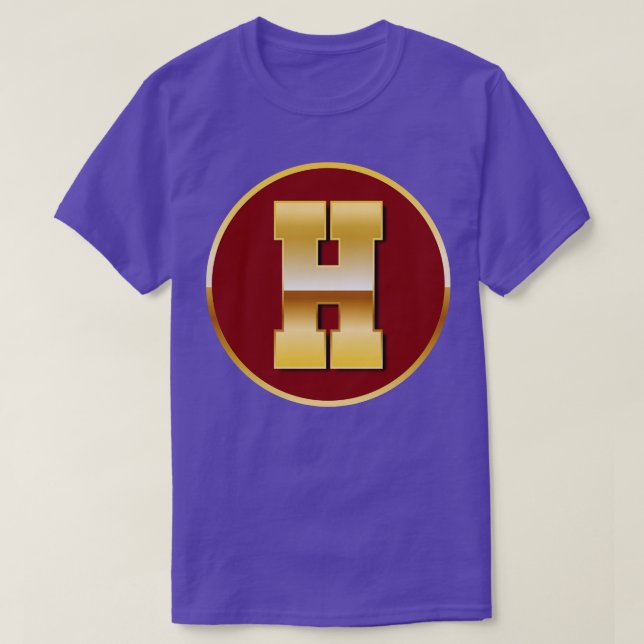 Gold letter H T-Shirt (Design Front)