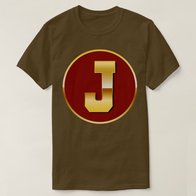 Gold letter J T-Shirt (Design Front)