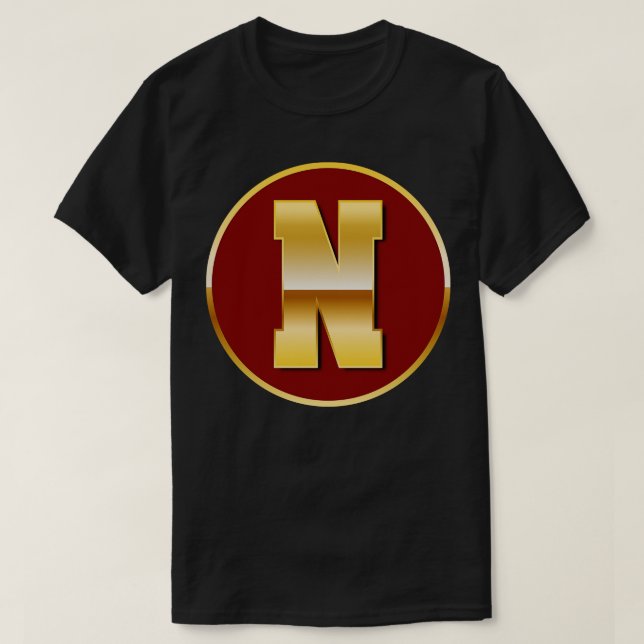 Gold letter N T-Shirt (Design Front)