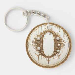 Gold Letter O Gift For Mum Key Ring