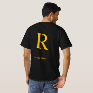 Gold Letter R Queen Energy Shirt – Luxury Black 