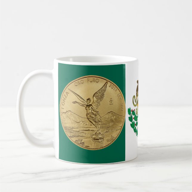 GOLD LIBERTAD COIN COFFEE MUG (Left)