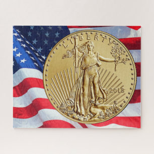 GOLD LIBERTY COIN JIGSAW PUZZLE