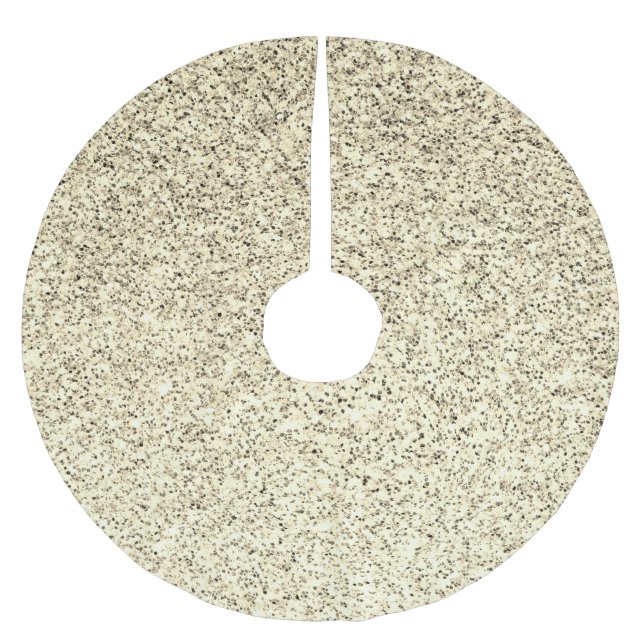 Gold light soft glitter sparkles brushed polyester tree skirt (Front)