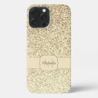 Gold light soft glitter sparkles Monogram