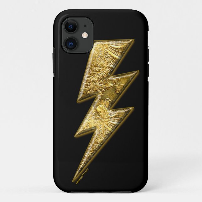 Gold Lightning Bolt iPhone 5 Cases (Back)