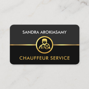 Gold Line Professional Driver Business Card