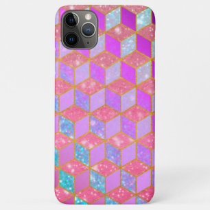 Gold Lined Diamond-Shaped Hexagon in Pastel V iPhone 11 Pro Max Case