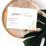 Gold Lined Floral Save the Date<br><div class="desc">Simple and Chic this Save the Date featuring Gold Lined hand drawn florals is stunning. There's no need to worry about matching colours, this save the date goes with just about any theme or colour palette. Fall Wedding, Summer, spring, or winter seasons too. Custom quality without the custom price, this...</div>
