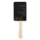 Gold Lined Floral Wedding Program 2 - Black