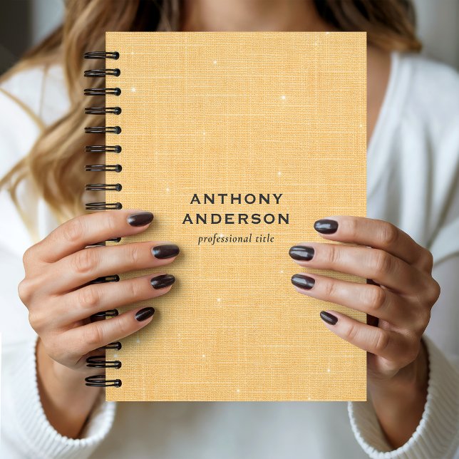 Gold Linen Texture with Subtle White Sparkle Notebook (Creator Uploaded)