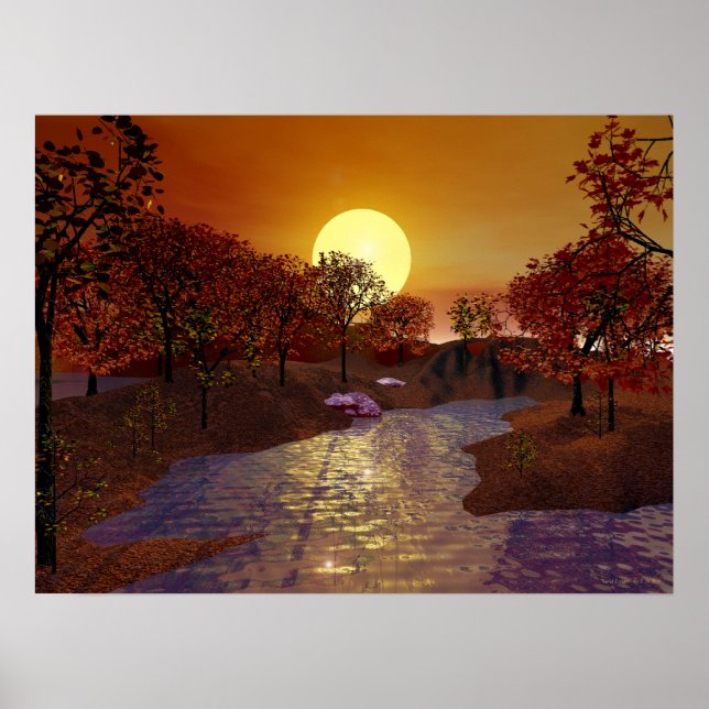 Gold Linger - Autumn Scene Poster (Front)