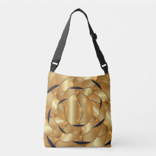 Gold Link Design All-Over-Print Cross Body Bag