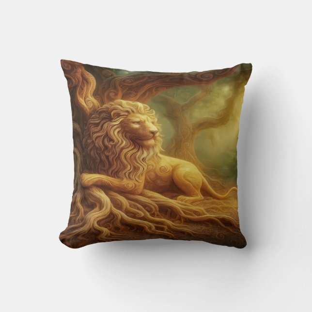 Gold Lion Cushion (Front)