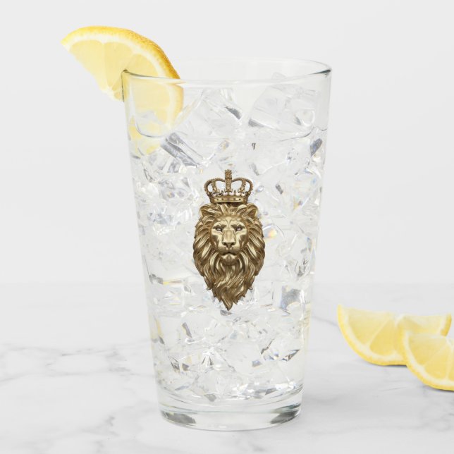 Gold lion design glass (Front Ice)