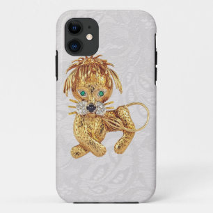 Gold Lion Jewel Photo Paisley Lace iPhone 5 Case