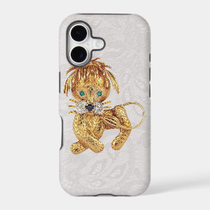 Gold Lion Jewel Photo Paisley Lace iPhone 5 Case