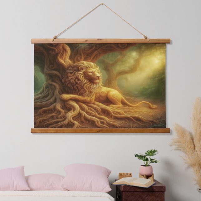 Gold Lion Tapestry (Bedroom)