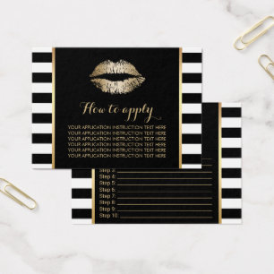 Gold Lips Modern Stripes Application Instructions
