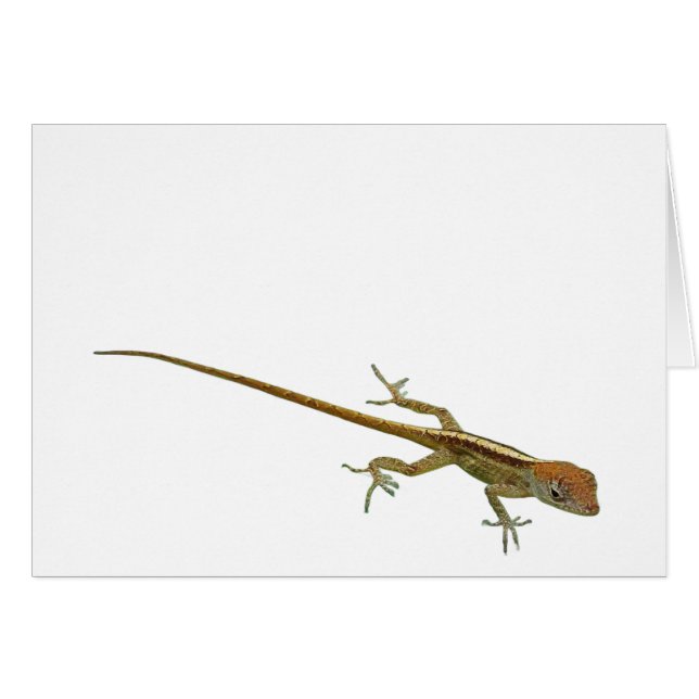 Gold Lizard Greeting Card (Front Horizontal)