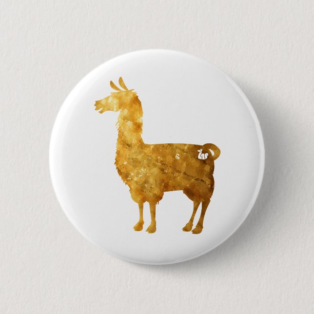 Gold Llama Button (Front)