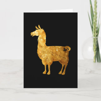 Gold Llama Greeting Card