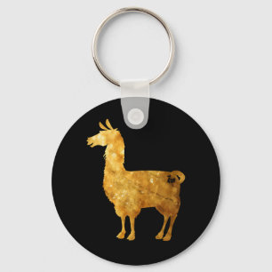 Gold Llama Keychain