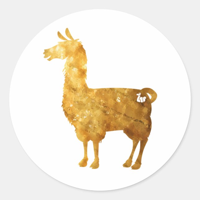 Gold Llama Stickers (Front)