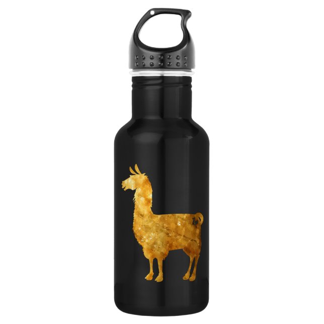 Gold Llama Water Bottle (Front)