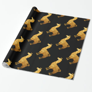 Gold Llama Wrapping Paper