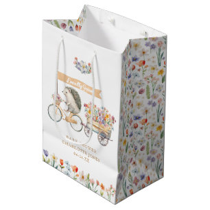 Gold Locally Grown Hedgehog Baby Shower Gift Bag
